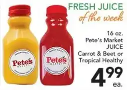 Pete's Fresh Market Pete's Market Juice offer
