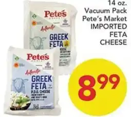 Pete's Fresh Market Pete's Market imported feta cheese offer