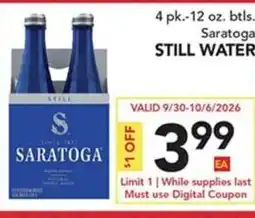 Pete's Fresh Market Saratoga still water offer