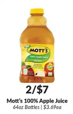Woodman's Mott's 100% Apple Juice offer