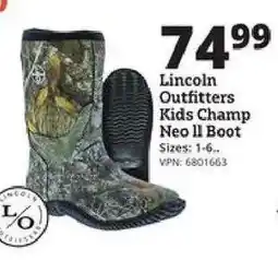 Rural King Lincoln Outfitters Kids Champ Neo II Boot offer