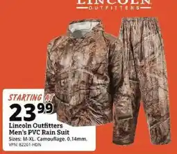 Rural King Lincoln Outfitters Men's PVC Rain Suit offer
