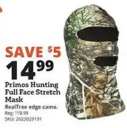 Rural King Primos hunting full face stretch mask offer