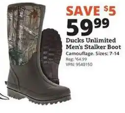 Rural King Ducks Unlimited Men's Stalker Boot offer