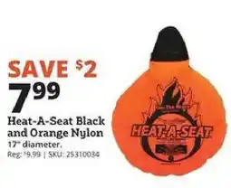 Rural King Heat-A-Seat Black and Orange Nylon offer