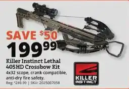 Rural King Killer Instinct Lethal 405HD Crossbow Kit offer