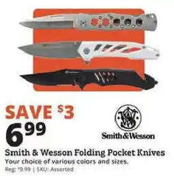 Rural King Smith & Wesson Folding Pocket Knives offer