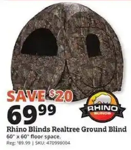 Rural King Rhino Blinds Realtree Ground Blind offer