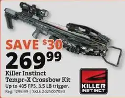 Rural King Killer Instinct Tempr-X Crossbow Kit offer