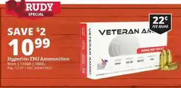 Rural King Veteran Ammo Hyperion FMJ Ammunition offer