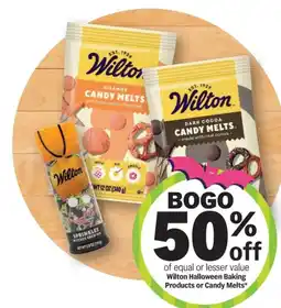 Meijer Wilton halloween baking products or candy melts offer