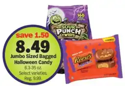Meijer Jumbo Sized Bagged Halloween Candy offer