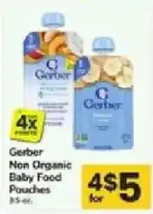ACME Gerber non organic baby food pouches offer