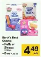 ACME Earth's Best Snacks Puffs or Straws or Bars offer