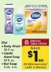 ACME Dial Body Wash, Liquid Hand Soap, or Bar Soap offer