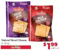 Family Fare Our Family natural sliced cheese offer