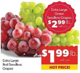 Family Fare Extra Large Red Seedless Grapes offer