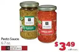 Family Fare Finest Reserve Pesto Sauce offer