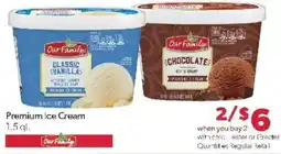 Family Fare Our Family Premium Ice Cream offer