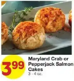 United Supermarkets Maryland Crab or Pepperjack Salmon Cakes offer