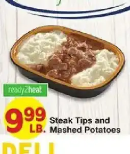 United Supermarkets Ready2heat Steak Tips and Mashed Potatoes offer