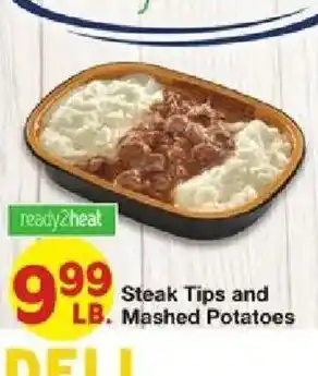 Ready2heat Steak Tips and Mashed Potatoes