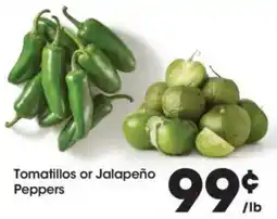 Food 4 Less Tomatillos or Jalapeño Peppers offer