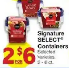 United Supermarkets Signature Select Containers offer
