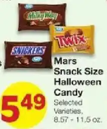 United Supermarkets Mars Snack Size Halloween Candy offer