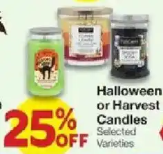 United Supermarkets Halloween or Harvest Candles offer