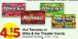 United Supermarkets Hot Tamales or Mike & Ike Theater Candy offer