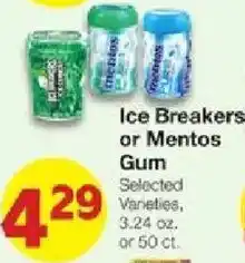 United Supermarkets Ice Breakers or Mentos Gum offer