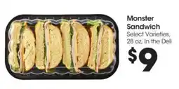 Food 4 Less Monster Sandwich offer