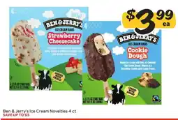 Winn Dixie Ben & Jerry's ice cream novelties offer