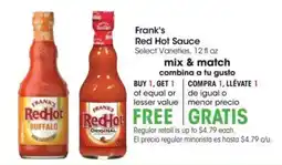 Food 4 Less Frank's Red Hot Sauce offer