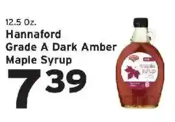 Hannaford Hannaford grade a dark amber maple syrup offer