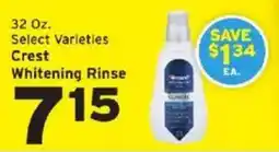Hannaford Crest whitening rinse offer