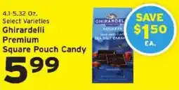 Hannaford Ghirardelli Premium Square Pouch Candy offer