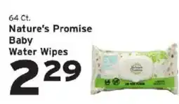 Hannaford Nature's Promise baby water wipes offer