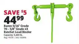 Rural King Baron ratchet load binder offer