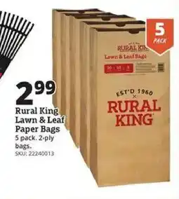 Rural King Rural King Lawn & Leaf Paper Bags offer