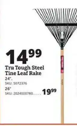 Rural King Tru Tough Steel Tine Leaf Rake offer