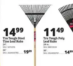 Rural King Tru Tough Steel Tine Leaf Rake offer