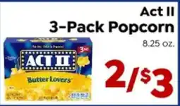 Save a Lot Act II 3-Pack Popcorn offer