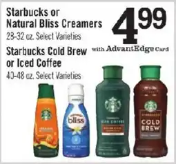 Price Chopper Starbucks or Natural Bliss Creamers offer