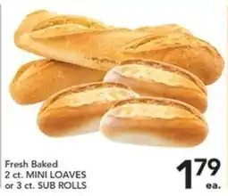 Pete's Fresh Market Fresh Baked Mini Loaves or Sub Rolls offer