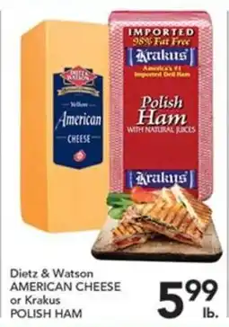 Pete's Fresh Market Dietz & Watson American Cheese or Krakus Polish Ham offer