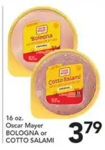 Pete's Fresh Market Oscar Mayer Bologna or Cotto Salami offer
