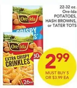 Pete's Fresh Market Ore-Ida potatoes, hash browns, or tater tots offer