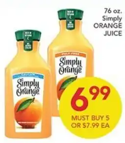 Pete's Fresh Market Simply Orange orange juice offer